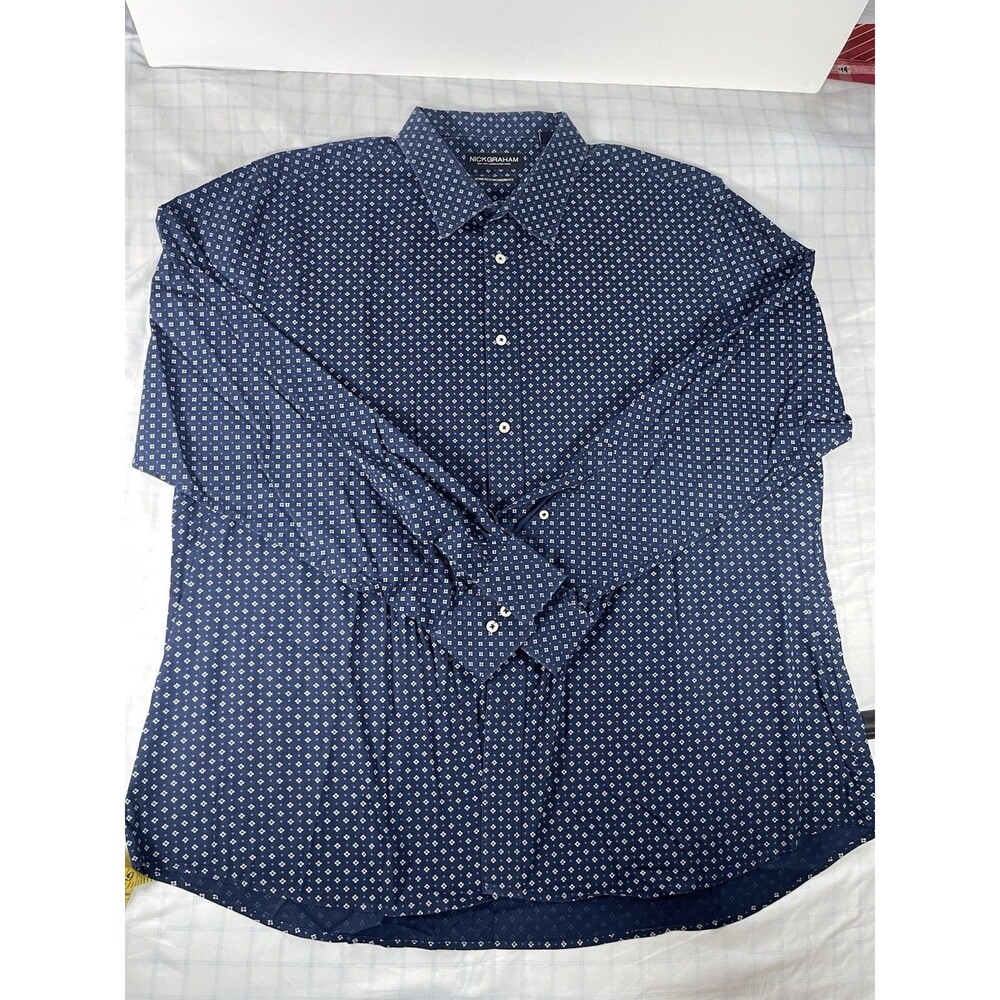 Nick Graham Men's Stretch Modern Fit Dress Shirt – 2XL/XL (18-18.5)